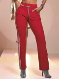 Calça Pantalona Pit Bull Jeans Fashion e Confortável com Cordão de Strass