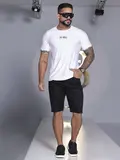 CAMISETA MASCULINA BRANCA PERSONALIZADA PIT BULL JEANS MODERNA