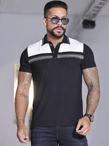 POLO MASCULINA PIT BULL JEANS ESTILOSA