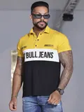 POLO MASCULINA SLIM COM ESTAMPA PIT BULL JEANS