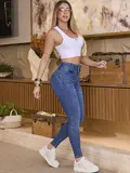 CALÇA SKINNY CÓS LARGO E EFEITO MODELADOR PIT BULL JEANS