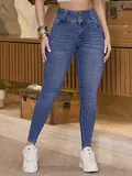 CALÇA SKINNY CÓS LARGO E EFEITO MODELADOR PIT BULL JEANS