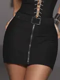 SHORT SAIA ELEGANTE COM CINTO PERSONALIZADO PIT BULL JEANS