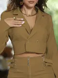 CONJUNTO FEMININO CALÇA E BLAZER CROPPED ESTILOSO EMPÓRIO PIT BULL
