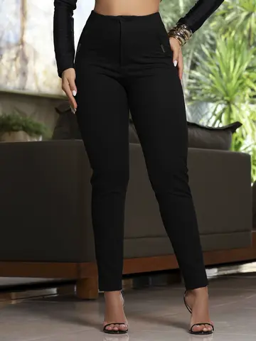 CALÇA ALFAIATARIA FEMININA CINTURA ALTA MODERNA EMPÓRIO PIT BULL