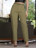 CALÇA FEMININA COLOR ELEGANTE COM CINTO EMPÓRIO PIT BULL