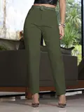 CALÇA FEMININA COLOR ELEGANTE COM CINTO EMPÓRIO PIT BULL
