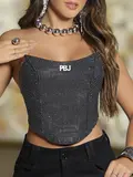 Corset Conceito Sofisticado e Modelador com Brilho Pit Bull Jeans