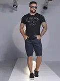BERMUDA MASCULINA COM ELÁSTICO NO CÓS PIT BULL JEANS