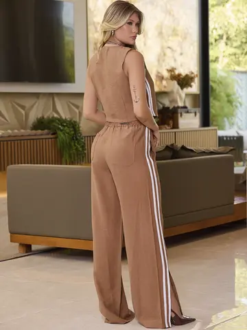 CONJUNTO CALÇA E COLETE COM FENDAS EMPÓRIO PIT BULL CASUAL E REFINADO