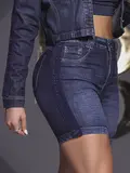 BERMUDA FEMININA MODELADORA COM ELÁSTICO PERSONALIZADO E REFINADO PIT BULL JEANS