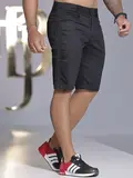 BERMUDA MASCULINA COM ELÁSTICO LATERAL PERSONALIZADO PIT BULL JEANS