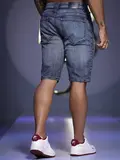 BERMUDA MASCULINA COM ELÁSTICO LATERAL E LAVAGEM ESPECIAL PIT BULL JEANS