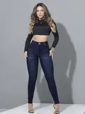 CALÇA SKINNY HOT PANTS PIT BULL JEANS SOFISTICADA