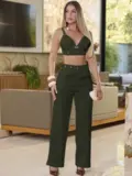 CONJUNTO CALÇA E TOP EMPÓRIO PIT BULL ACABAMENTO ELEGANTE E REFINADO