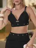 CONJUNTO CALÇA E TOP EMPÓRIO PIT BULL ACABAMENTO ELEGANTE E REFINADO