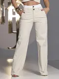 CALÇA FEMININA WIDE LEG MODELAGEM ESTRUTURADA COM TOQUE DE CONFORTO