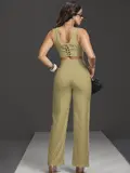 CONJUNTO CROPPED E CALÇA ALFAIATARIA CINTURA ALTA GLAMOUROSO EMPÓRIO PIT BULL
