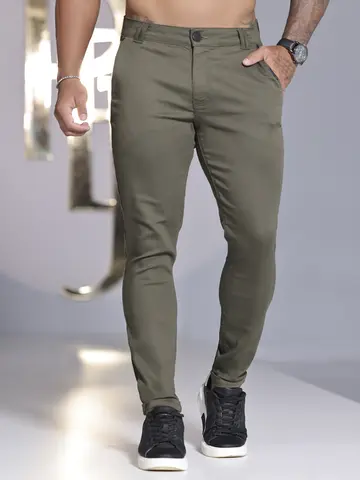 CALÇA MASCULINA SLIM COM DETALHE EM BORDADO NO CÓS PIT BULL JEANS