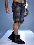 BERMUDA CARGO PIT BULL JEANS COM LAVADO ESCURO