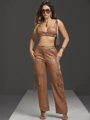CONJUNTO CALÇA E TOP EMPÓRIO PIT BULL SOFISTICADO E ELEGANTE