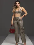 CONJUNTO CALÇA E TOP EMPÓRIO PIT BULL SOFISTICADO E ELEGANTE