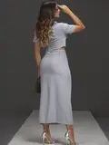 CONJUNTO SAIA MIDI COM CINTO E CAMISA MANGA CURTA EMPÓRIO PIT BULL