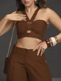CONJUNTO CALÇA PANTALONA E TOP EMPÓRIO PIT BULL ESTILOSO E CONFORTÁVEL