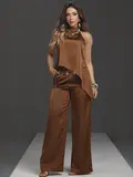 CONJUNTO CALÇA E BLUSA COM CINTO EMPÓRIO PIT BULL LEVE E REFINADO