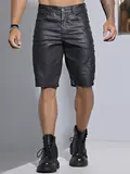 BERMUDA MASCULINA PRETA PIT BULL JEANS ESTILO SARJA COM BORDADO