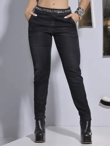 CALÇA JOGGER ESCURA PIT BULL JEANS COM ELÁSTICO PERSONALIZADO