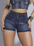 Short Sexy com Cinto e Bordado Personalizado Pit Bull Jeans