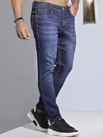 CALÇA MASCULINA LAVADO ESCURO E CONFORTÁVEL PIT BULL JEANS