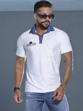 POLO MASCULINA CONFORTÁVEL E SOFISTICADA COM LOGOMANIA PIT BULL JEANS