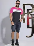 CAMISETA GOLA V COM RELEVO LOGOMANIA PIT BULL JEANS MODERNA E REFINADA