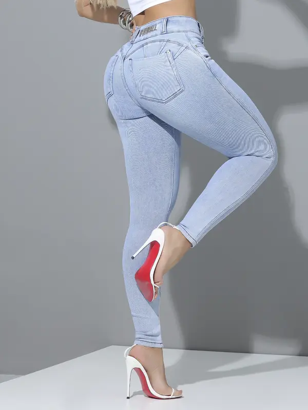 CALÇA SKINNY PIT BULL JEANS SOFISTICADA E MODELADORA COM CÓS FLEXÍVEL