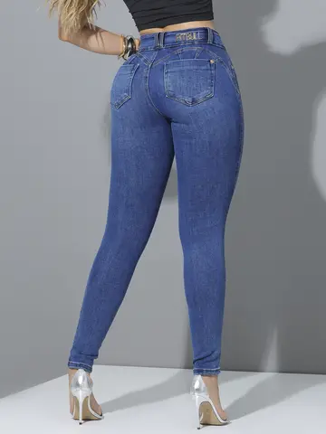 CALÇA SKINNY PIT BULL JEANS CONFORTÁVEL COM MODELAGEM EMPINA BUMBUM