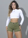 SHORT HOT PANTS PIT BULL JEANS SOFISTICADO COM EFEITO EMPINA BUMBUM