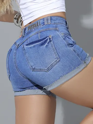 SHORT SEXY PIT BULL JEANS COM CÓS ANATÔMICO LEVE E SOFISTICADO