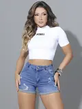 SHORT SEXY PIT BULL JEANS COM CÓS ANATÔMICO LEVE E SOFISTICADO