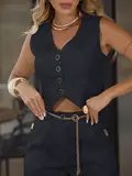 CONJUNTO COLETE E SHORT SOFISTICADO COM CINTO EMPÓRIO PIT BULL