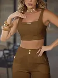 CONJUNTO CROPPED E CALÇA CASUAL E REFINADO EMPÓRIO PIT BULL