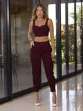 CONJUNTO CROPPED E CALÇA CASUAL E REFINADO EMPÓRIO PIT BULL