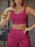CONJUNTO CROPPED E CALÇA CASUAL E REFINADO EMPÓRIO PIT BULL