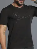 CAMISETA GOLA O AUTÊNTICA E CASUAL COM LOGOMANIA PIT BULL JEANS