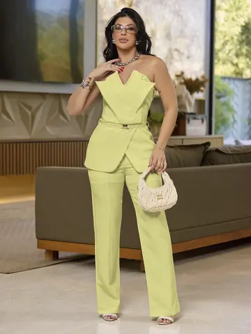 Conjunto Calça e Blusa Sofisticada e Delicada Empório Pit Bull