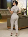 CONJUNTO CAMISA E CALÇA ELEGANTE COM CINTO EMPÓRIO PIT BULL