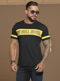 Camiseta Masculina Gola O Elegante com Logomania em Relevo Pit Bull Jeans