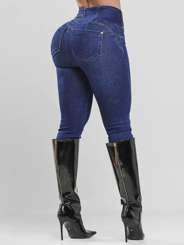 CALÇA SKINNY CÓS LARGO PIT BULL JEANS ESTILOSA E REFINADA