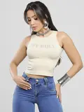 Regata Feminina Casual e Confortável com Sextavado Pit Bull Jeans